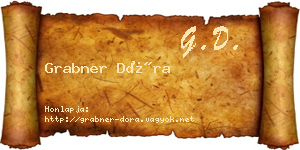 Grabner Dóra névjegykártya